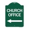 Signmission Designer Series Sign-Church Office, Green & White Aluminum Sign, 18" x 24", GW-1824-24274 A-DES-GW-1824-24274 - alternate 1